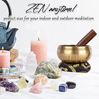 Tibetan Singing Bowls Set-Hand-hammered in Nepal Sound Bowl for Meditation, Yoga, Chakra, Meditation Accessories, Unique Gifts for Women, Men (Black, 3.15 inch)