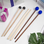 Drum Mallets Kit – 3 Pairs (Rubber, 5A, Marimba) with Drum sticks Bag, Percussion instrument Accessories for Steel Drum, Glockenspiel, Bass Drum, Cymbals, Xylophone Mallets for Beginners