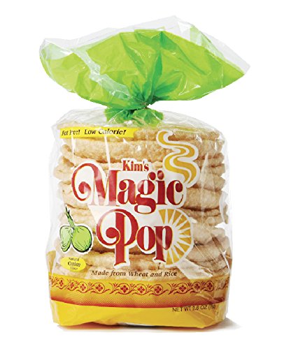 Kim's Magic Pop Freshly Popped Rice Cakes | Keto, Vegan | Onion Flavor | 6 Bags | 15 Cakes per Bag | Low Carb, Sugar Free, Fat Free, Natural, Multigrain Korean Snack | Easy Bread, Chip, Cracker Replacement