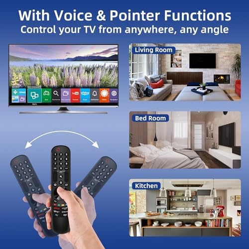 for LG TV Remote Replacement, for All 2019-2024 LG Remote Control for Smart TVs, for Magic Remote MR23/22/21/24GA with Voice and Pointer Function. 1-Year Warranty.