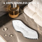 Stainless Steel Gua Sha Facial Tools Metal GuaSha Tool for Face Neck, Detailer Gua Sha Lymphatic Drainage Face Massage Tool, Christmas Gift for Women (Stainless Steel gua sha 4)