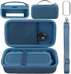 co2CREA Hard Case and Silicone Case Replacement for Bose New SoundLink Flex 2nd Gen/Bose SoundLink Flex Bluetooth Portable Speaker, Protective Case with Carabiner and Shoulder Strap (Blue Dusk Case)
