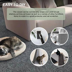 Cat Scratching Climbing Carpet Mat, Feierxun Adhesive Trimmable Cat Scratcher Furniture Protector, Cat Post Covered Pad Replacement for DIY Cat Tree Shelf Couch Corner Wall (Dark Grey,39.3x15.8In)