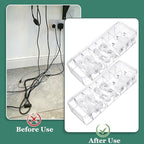 Cable Organizer Box with Lid, 3 Pcs Clear Cord Storage Organizer with 30 Cable Ties 62 Cable Labels, Charger Organizer for Office Desk Drawer Organizers and Accessories