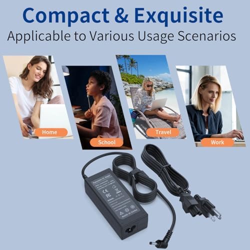 65W AC Adapter Power Cord Replacement for Lenovo Laptop Charger Round Tip,IdeaPad 1 3 5, Flex 4 5 6 11 14 15 1470 1480,IdeaPad 330 330s 310 320 710s S145 S340 V15 Yoga 720 710