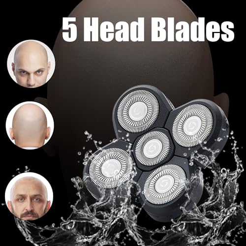 3PCS Shaver Replacement Blades Compatible with Freedom Bald Men Head Shaver Kit,5 Head Shaver Heads for Bald Men Head and Face Electric Razor Shaver Replacement