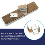 CANOPUS Single Edge Industrial Razor Blades, 100% Made in USA, Heavy Duty Straight Edge Razors, Box & Carton Cutter Replacement Blades, Glass & Paint Scraper Razor Blades (Box of 100)