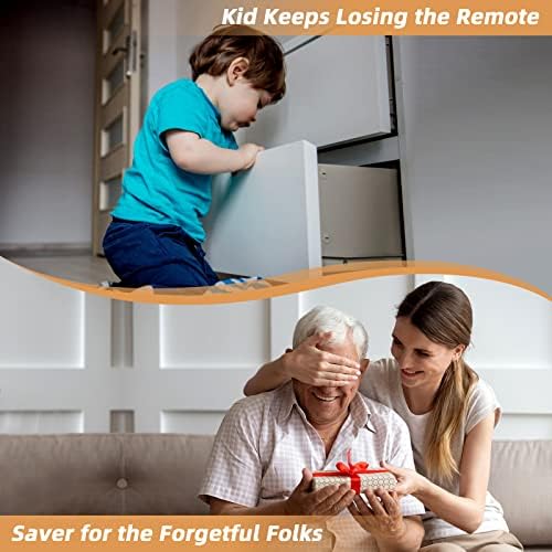 Key Finder, Stick on TV Remote Control Finder | 4 Pack Wireless Car Key Finders That Make Noise | Find My Keys Device, 115ft Range 80dB RF Key Tracker, Phone/Wallet Finder with 4 Item Locator Tags