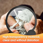 IMICHI Magnifying Glass with Light, 5.1 Inch 6X Magnifying glass for reading with Stand, Neck-Worn Large Magnifier for Seniors, Perfect for Reading Books, Sewing, and Cross-Stitching