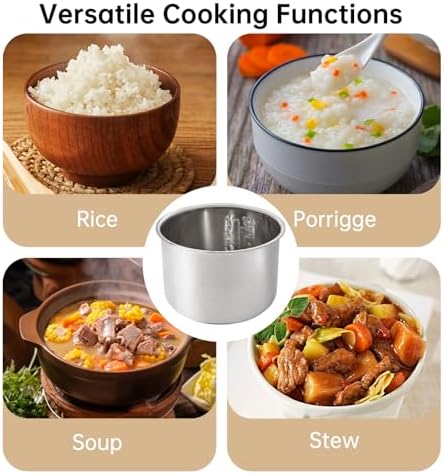 Replacement Inner Pot for Instant 6 quart - Stainless Steel Rice Cooker Pot Replacement, Polished Surface with Markings, Nonstick Replacement Insert Liner, for Instant Pot Accessories