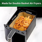 Air Fryer Liners Disposable, 200 pcs Rectangle Air Fryer Parchment Paper Sheets Air Fryer Accessories for Ninja SL401 DoubleStack XL 2-Basket Air Fryer