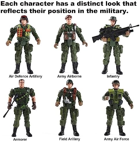 US Army Men and SWAT Team Toy Soldiers Action Figures with Military Weapons Accessories for Kids Boys Girls,12Pcs