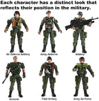 US Army Men and SWAT Team Toy Soldiers Action Figures with Military Weapons Accessories for Kids Boys Girls,12Pcs