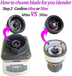 Replacement Parts for Nutri Ninja, 6Fin Blender Male Blade and cups Set for Blender BL660 BL770 BL780 BL740 etc. (5-pack)
