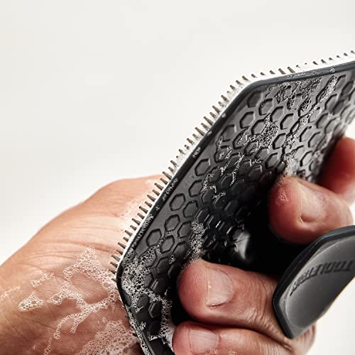 Tooletries - Body Scrubber & Hook - Premium Silicone Scrubber for Cleaning, Exfoliating and Invigorating Your Skin - Shower Accessories - Durable & Long Lasting Body Wash Scrubber for Men