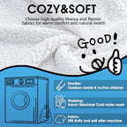 JOYWOO Wearable Blanket Hoodie, Birthday Christmas Gifts for Women Men Mom, Oversized Hooded Blanket for Adult, Cozy Fuzzy Sherpa Sweatshirt Blanket with Giant Pocket Zipper and Winter Gifts, Grey
