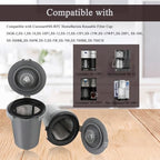 Replacement Parts Grey Reusable Filter Cup, Compatible with Cuisinart Single Serve Coffee Makers 3 Pack