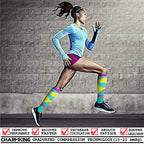 CHARMKING Compression Socks for Women & Men (8 Pairs) 15-20 mmHg Graduated Copper Support Socks are Best for Pregnant, Nurses - Boost Performance, Circulation, Knee High & Wide Calf (L/XL, Multi 13)