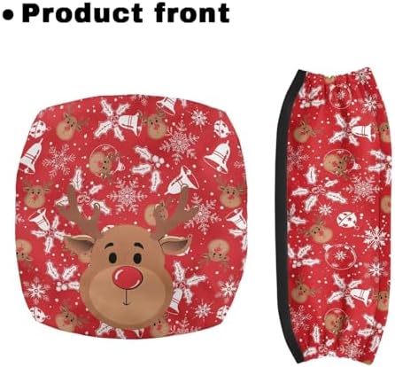 LedBack Christmas Decor Walker Accessories Rollator Walker Seat and Backrest Covers Soft Dust Cover for Seniors in Assisted Living Christmas Elk 2 Piece Walker Seat Cover Set