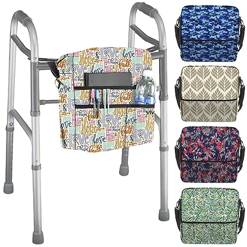 Vive Rollator Bag - Universal Travel Tote for Carrying Accessories on Wheelchair, Rolling Walkers, Transport Chairs, Mobility Scooters - Lightweight Handicap Medical Mobility Aid - for Women, Seniors