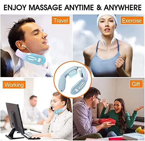 Neck Acupoints Lymphvity Massage Device for Women, Cordless Neck Massager for Pain Relief Portable Neck Relaxer, Lymphatic Drainage Machine with 12 Modes Christmas Mother's Day Father's Day Gifts (1)