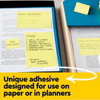 Post-it Notes, 12 Sticky Note Pads, 3 in. x 3 in., School Supplies and Office Products, Easy to Reposition Memo Pads Set, Great for Books and Paper, Canary Yellow