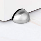 SMOOTHCLUE 2 Pack Door Stoppers, 3M Adhesive Door Holder Door Stop, Stainless Steel Door Stop for Home Hotel, Snowboard Hanger, No Need to Drill Floor Door Stop, Door Stopper Set with Rubber Bumper