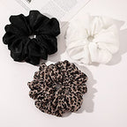 Scrunchies Hair Ties for Women Big Silk Satin Scrunchie Large Oversized Ligas Para el Cabello De Mujer Decorations Cute Jumbo Coth Ponytail Hair Scrunchy Giant Purple Hair Accessories Gift for Girls