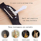 Guitar Bridge Pins 6pcs Pure Brass Endpin for Acoustic Guitar 6 Strings Nail Pegs Fixed Cone, Replacement Parts with Bridge Pin Puller Remover & 5 Guitar Picks - Kimlong