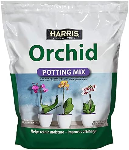 Harris Premium Orchid Potting Mix, Optimal Coarse Mix for All Types of Orchids, 4qt