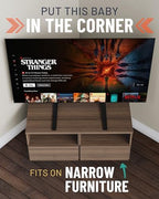 ECHOGEAR TV Legs Replacement TV Stand for Screens Up to 65" - Foldable TV Bracket Includes Hardware, Anti-Slip & Non-Scratch Pads - Easy 3-Step Install TV Feet w/Wide VESA Compatibility