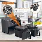 Air Fryer Replacement Parts for Ninja Foodi DZ090 6QT DZ201 DZ100 8QT DualZone Air Fryers, 2 PCS Non-Stick Food Grade Air Fryer Accessories Grill Pan Plate Crisper Plate Rack Tray, Dishwasher Safe