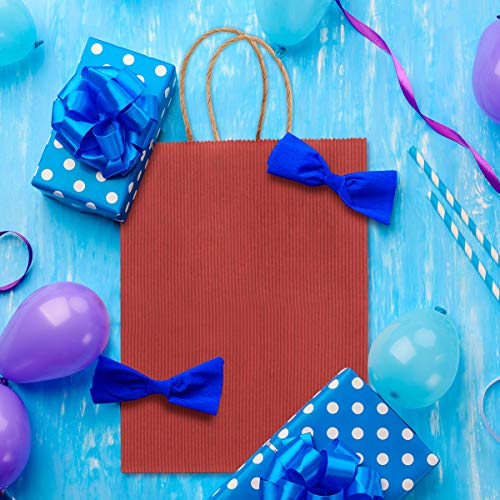 BagDream Kraft Paper Bags 100Pcs 5.25x3.75x8 Inches Small Paper Gift Bags with Handles Bulk, Paper Shopping Bags, Kraft Bags, Party Bags, Gift Bags (Red)