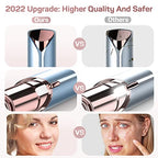 Gurelax Facial Hair Removal for Women(as seen on tv), Painless Hair Remover Rechargeable, The Best Female Shaver with 2 x Replacement Heads, Lady Face Electric Razor for Upper Lip, Chin, Mustache