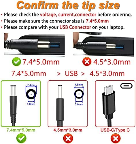 AC Adapter Charger Replacement for Dell Part# PA-21, PA-2E, PA-3E, SA90PS-00, PP02X