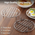 GSlife Instant Pot Steamer Rack - Stainless Steel Instant Pot Accessories, 2 Pack Steam Rack for 6, 8 Qt Pressure Cooker, Cooking Cooling Steaming Baking Rack 8''