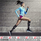 CHARMKING Compression Socks for Women & Men (8 Pairs) 15-20 mmHg Graduated Copper Support Socks are Best for Pregnant, Nurses - Boost Performance, Circulation, Knee High & Wide Calf (S/M, Multi 20)
