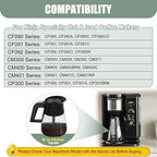 10-Cup Glass Carafe Replacement Compatible with Ninja CM401 CM371 CP301 Specialty Hot & Iced Coffee Makers, Replacement 50 oz Coffee Pot with Brew-Through Lid for Ninja CM300 CM400 CP300 CF091