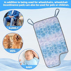 Waterproof Highly Absorbent Incontinence Wheelchair Pads for Elderly, Washable and Reusable wheelchair incontinence pads with Two Loop Handles 35" x 18" for Most Wheel Chair, Wheelchair Accessories