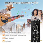 Guitar Chord Presser - Guitar Aid Chord Trainer for Beginners, Guitar Chord Helper Practice Tool with 6 Picks & Capo, Portable Guitar Assisted Learning Tools Kit Accessories for Acoustic Guitars