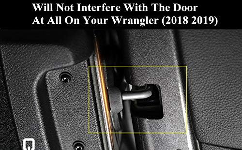 YOCTM Door Lock Decoration Cover for 2018-2025 Jeep Wrangler JL JLU 4XE Unlimited Sahara Sports Rubicon Gladiator JT Door Lock Cover Parts Accessories Black (4Door) (Pack of 6)
