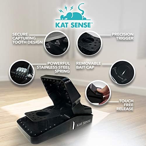Pest Control Rat Traps, Professional Multi Captsure Set of 6 Large Snap Trap, Solutions for Indoor Outdoor AntiRodent Protection, Reusable Master Trapping Device for Rodents and Chipmunk