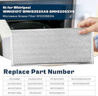 13x6 Range Hood Filter fit for Whirlpool Amana Maytag Kitchenaid Microwave Grease Filter Replacement W10208631A W10208631 prime&swift