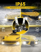 AUXITO 9145 LED Fog Light Bulbs, 6000LM 6500K Cool White Light, 300% Brightness H10 9140 9045 9040 Led Fog Lights, CSP LED Chips, DRL Replacement for Cars, Pack of 2