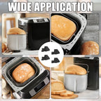 4Pcs Bread Maker Mixing Paddle, Stainless Steel Bread Blade for Cuisinart Bread Maker Machine, Bread Making Accessories for Kbs Bread Machine Paddle Replacement for Most Breadmaker Machine Fit