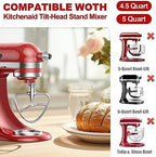 Stainless Steel Flat Beater for KitchenAid Mixer, Paddle Attachment for Tilt-Head Stand Mixer Fits 4.5-5 QT Mixing Bowl, Beater Replacement, Dishwasher Safe by GVODE