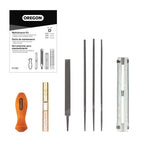 Oregon Universal Chainsaw Field 7pc Sharpening Kit - Includes 5/32", 3/16", and 7/32" Round Files, 6" Flat File, Handle, Filing Guide, and Travel Pouch (617067)
