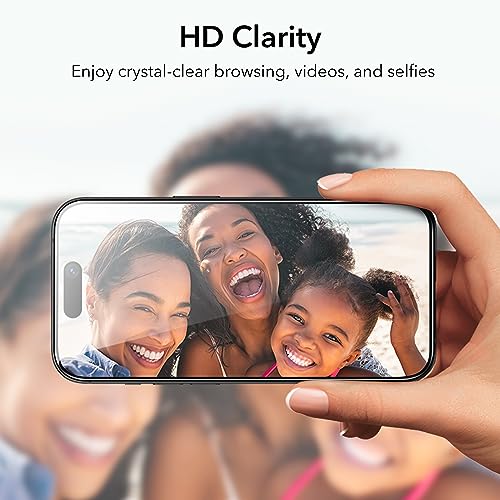 ESR 3 Pack for iPhone 15 Pro Privacy Screen Protector, Anti-spy Tempered-Glass Privacy Screen Protector, Micro-curved Edges, Case Friendly