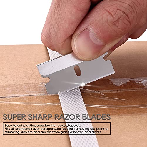 REXBETI 1400PCS Single Edge Razor Blades, Industrial Razor Blades, Box Cutter Replacement Blades, Glass Scraper Razor Blades Visit the REXBETI Store