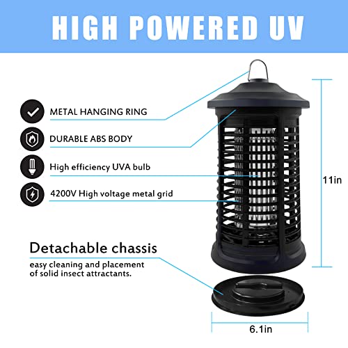Electric Bug Zapper Indoor/Outdoor, 4200V High Powered Mosquito Zappers Killer (Bug Zapper)